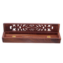Load image into Gallery viewer, Wooden Incense Stick/Cone Burner Ash Catcher Box
