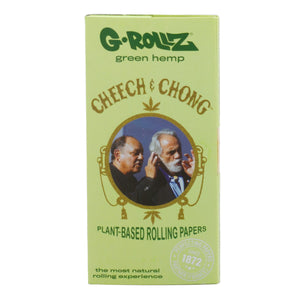 G-ROLLZ Cheech & Chong Classic Set 3 - Organic Green Hemp - 50 KS Papers + Tips & Tray