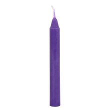 Load image into Gallery viewer, PACK OF 12 PURPLE &#39;PROSPERITY&#39; SPELL CANDLES
