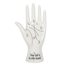 Load image into Gallery viewer, WHITE CERAMIC PALMISTRY HAND ORNAMENT
