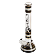 Load image into Gallery viewer, Grace Glass Striped Series Black 42cm Waterpipe
