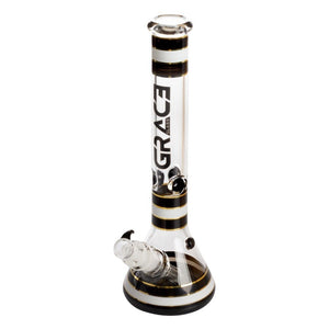 Grace Glass Striped Series Black 42cm Waterpipe