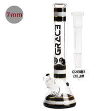 Load image into Gallery viewer, Grace Glass Striped Series Black 42cm Waterpipe
