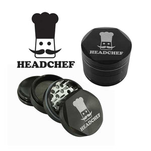 HEAD CHEF HEXCELLENCE 4 PIECE GRINDER BLACK 55MM