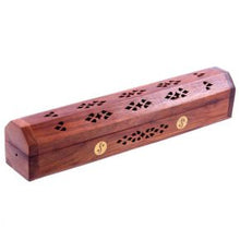 Load image into Gallery viewer, Wooden Incense Stick/Cone Burner Ash Catcher Box
