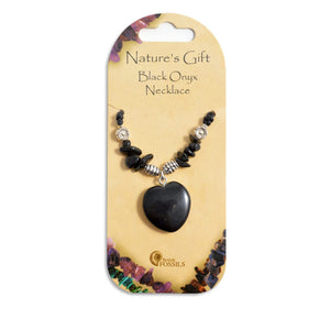 NATURE’S GIFT BLACK ONYX HEART NECKLACE