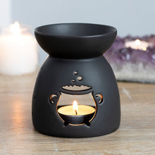 Load image into Gallery viewer, BLACK CAULDRON CUT OUT OIL BURNER
