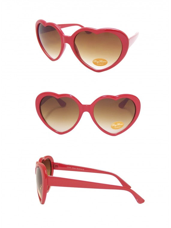 Heart Sunglasses - RED