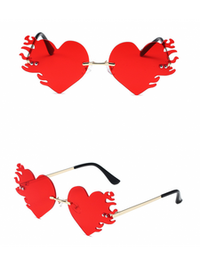 Red Flaming Heart Sunglasses