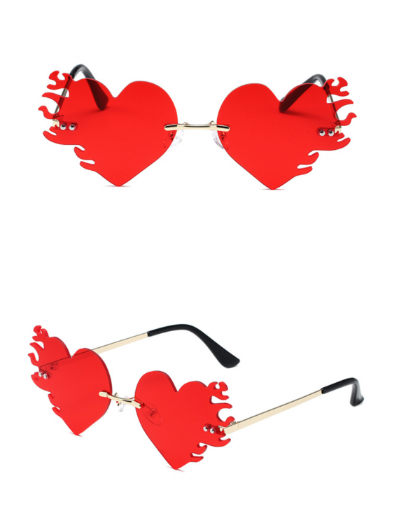 Red Flaming Heart Sunglasses