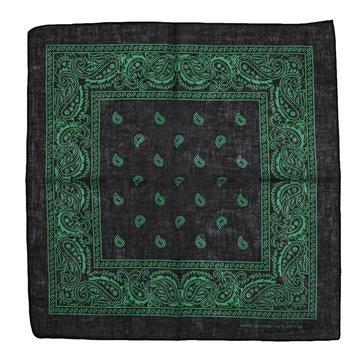 Black + Green Paisley