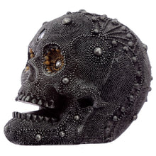 Load image into Gallery viewer, Silver Beaded Skull Head Medium
