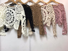 Load image into Gallery viewer, CROCHET LACE CROP TOP - 4 COLOURS AVAILABLE
