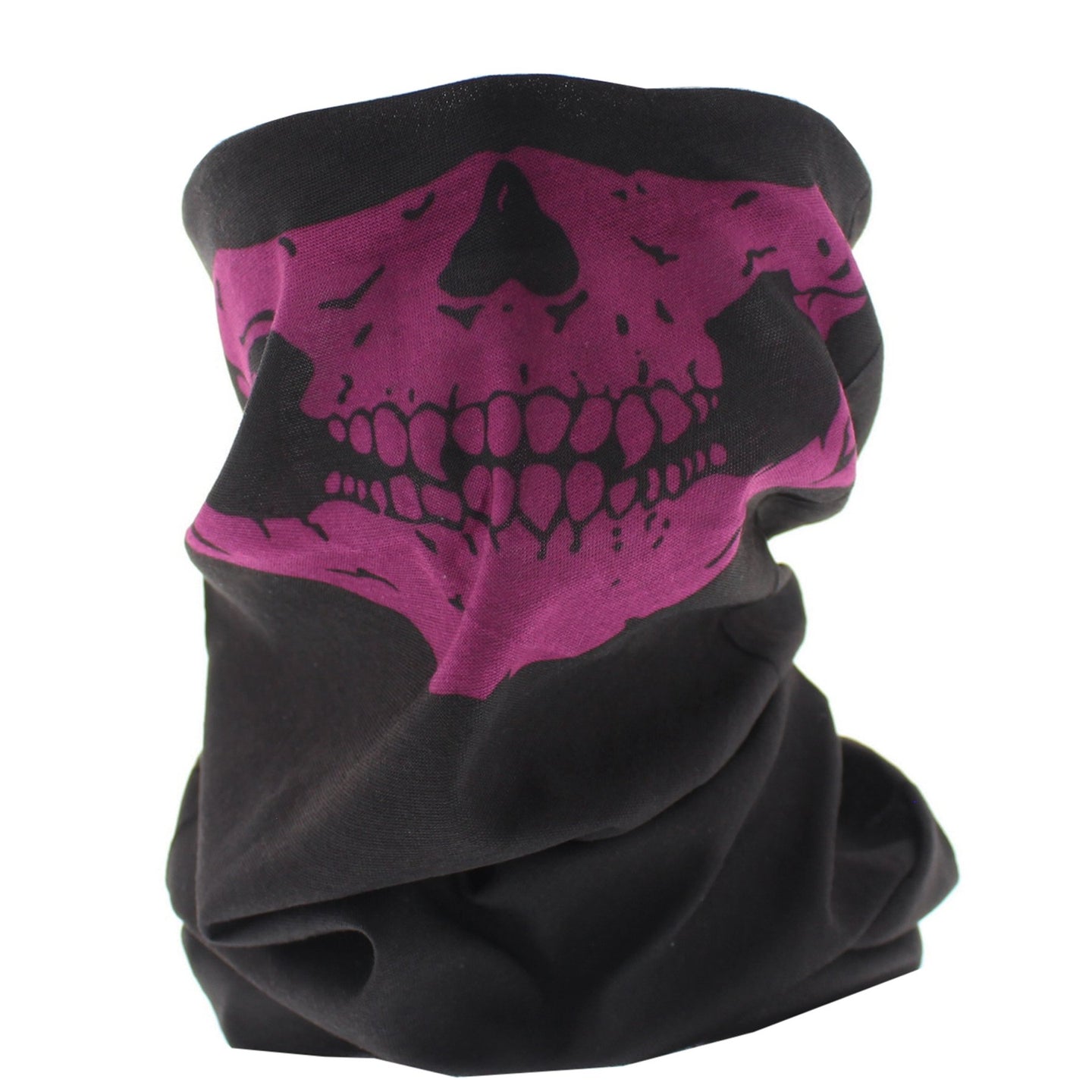 Black+Purple Skeleton Mouth Snood/Face Covering