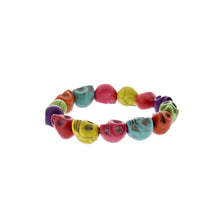 Load image into Gallery viewer, Multi Coloured Skull Bracelet
