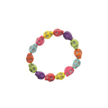 Load image into Gallery viewer, Multi Coloured Skull Bracelet
