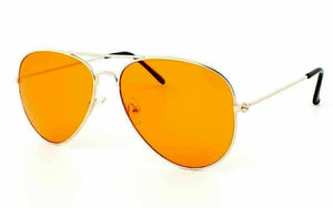 Orange Aviator Sunglasses