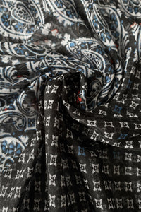 Pretty Moroccan Style Print Scarf - BLACK