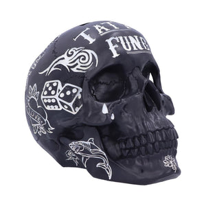 Black and White Traditional, Tribal Tattoo Fund Skull