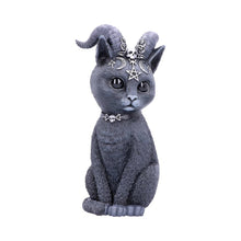 Load image into Gallery viewer, Large Pawzuph Horned Occult Cat Figurine
