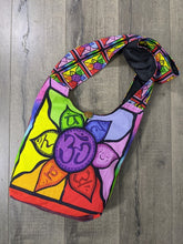 Load image into Gallery viewer, Rainbow Chakra Flower Shoulder Bag
