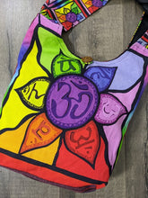 Load image into Gallery viewer, Rainbow Chakra Flower Shoulder Bag

