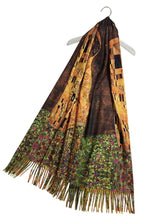 Load image into Gallery viewer, Klimt The Kiss Print Wool Tassel Scarf
