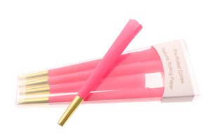 PINK WITH GOLD TIP 8 Pack King Size Cones