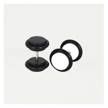 Load image into Gallery viewer, Black or White Fake Ear Plug - 8mm
