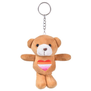 Lesbian Heart Bear Keyring