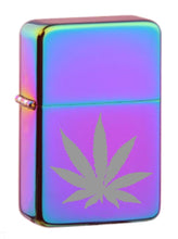 Load image into Gallery viewer, High Polished Rainbow Hash Leaf – Zippo Style
