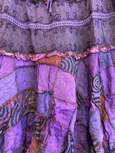 Load image into Gallery viewer, Patchwork Embroidered Pixie Skirt - PURPLE
