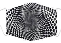 Load image into Gallery viewer, Face Mask - Black &amp; White Spiral
