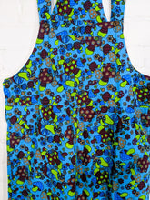 Load image into Gallery viewer, Turquoise Mushroom Print Long Dungarees
