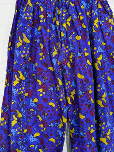 Purple Mushroom Print Harem Trousers