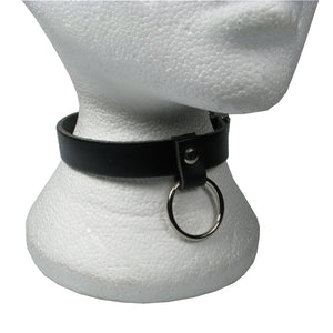 1 Row Ring Leather Choker/Neckband