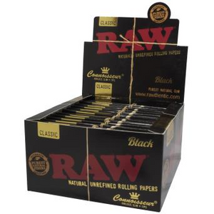 RAW BLACK Classic King Size Papers + Roach