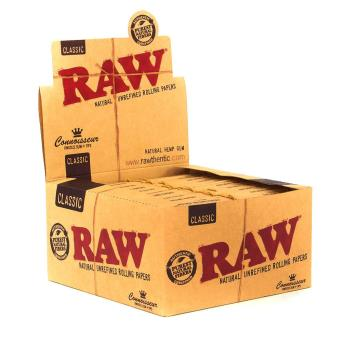 RAW Classic King Size Connoisseur Papers + Roach