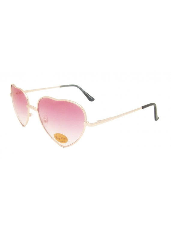 Classic Heart Shape Red to Yellow Gradient Lens Sunglasses