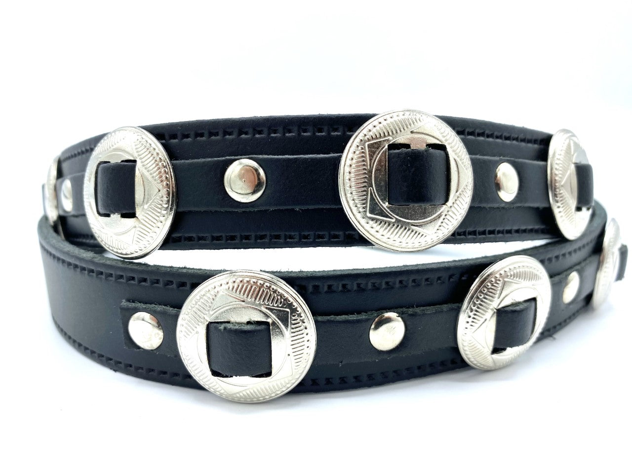 25MM Concho Stud Leather Belt