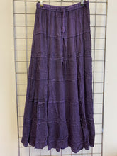 Load image into Gallery viewer, Long Purple Stonewashed Skirt
