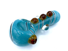 Load image into Gallery viewer, Glass Pipe Blue Knobbly 10cm

