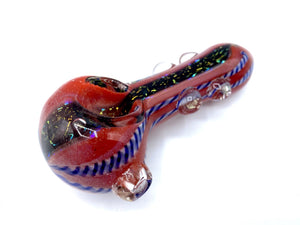 Glass Pipe Candy Red 10cm
