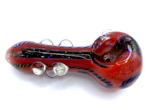 Glass Pipe Candy Red 10cm