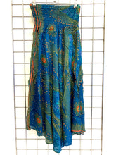 Load image into Gallery viewer, Peacock Print Coco Buckle Skirt - AQUA
