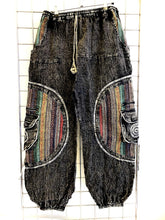 Load image into Gallery viewer, Stone Washed Harem Trousers - BLACK
