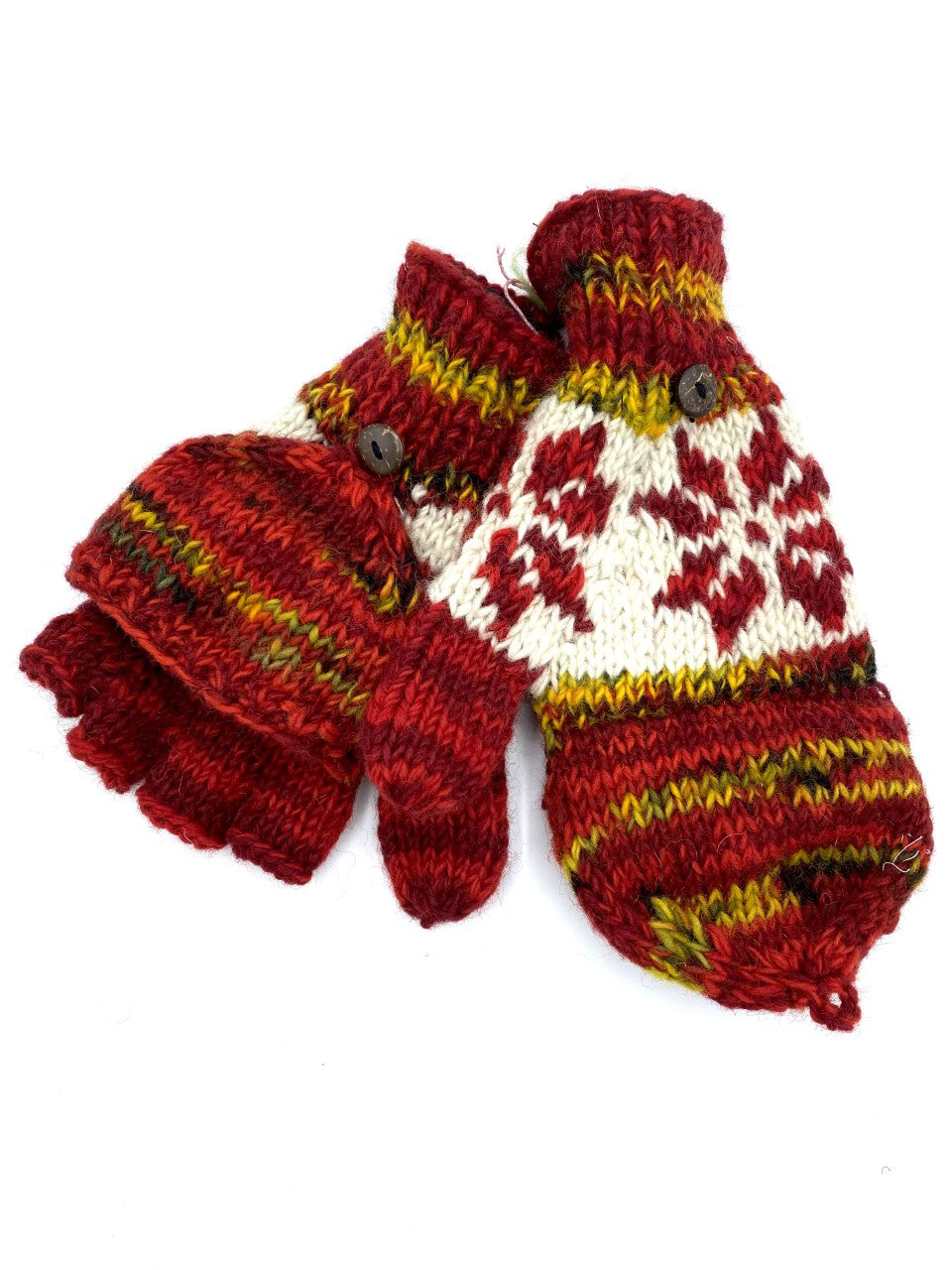 Woollen Maroon Mittens/Gloves