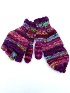 Woolen Purple Mittens/Gloves