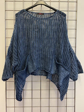 Load image into Gallery viewer, Navy Stonewash Knit Top
