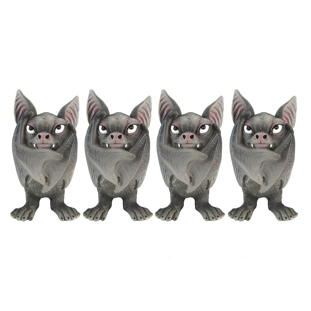 Fang Gothic Bat Wings Closed Figurine